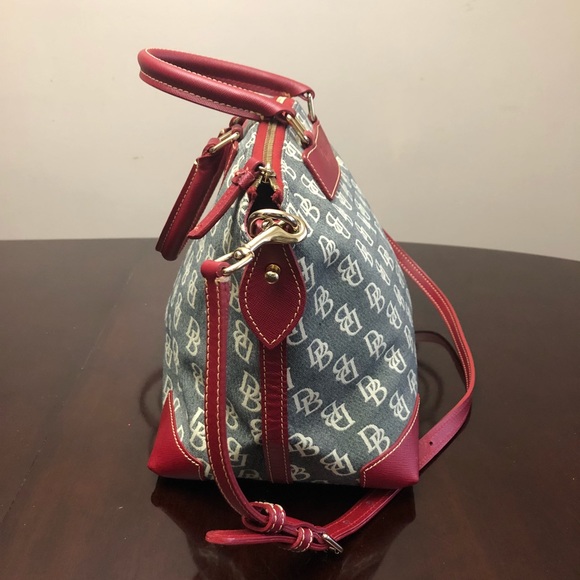 Vintage Dooney & Bourke Signature Leather Trim Bag - Picture 3 of 8